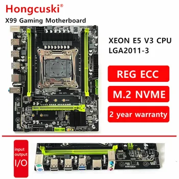 Материнская плата X99 NVME M.2 DDR4 DDR3 LGA 2011-3 32G ECC REG Память БЕЗ ECC Поддержка Intel Xeon E5 2680 2670 V3 V4 PCI-E3.0 SATA3
