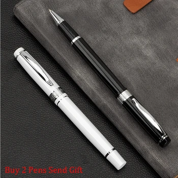 Модный Дизайн Высококачественная Шариковая ручка с металлическим роликом Для деловых Мужчин, Фирменная Подарочная ручка для письма, Купить 2 подарка для отправки