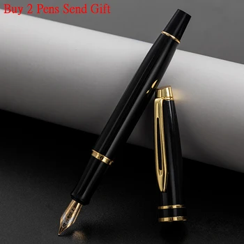 Модный дизайн, роскошная цельнометаллическая чернильная ручка для деловых мужчин, фирменная подарочная ручка, купить 2 подарка для отправки