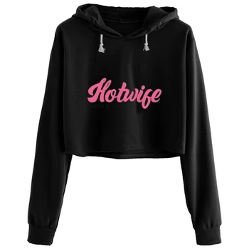 Модный образ жизни Hotwife с пропуском в зал, укороченные толстовки, женский эстетичный пуловер в стиле аниме Харадзюку в стиле эмо для девочек