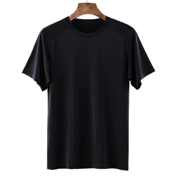 Мужская повседневная футболка с круглым вырезом и популярным логотипом, короткий рукав, модная однотонная летняя свободная базовая рубашка