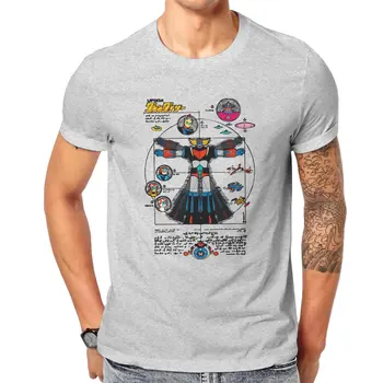 Мужская футболка 189b Grendizer DaVinci Goldorak UFO Robot Из Чистого Хлопка, Забавные Футболки С Коротким Рукавом И круглым вырезом, Летние Футболки