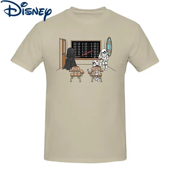 Мужские футболки Disney Star с рисунком Дарта Вейдера, одежда из 100% хлопка, повседневные футболки с круглым вырезом и коротким рукавом, футболка большого размера