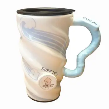 Мультяшная Персонализированная Кружка Свежий Океанский кит Керамическая Кружка Офисная Домашняя Кофейная чашка большой емкости для воды