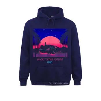 Назад в будущее 1985 Неоновый пуловер Delorean Sunset, толстовки, мужские свитшоты, одежда в элегантном стиле высокого качества