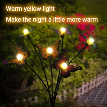 Наружные фонари-бабочки торшер-бабочка Садовый декоративный, Светодиодный садовый водонепроницаемый светильник для газона