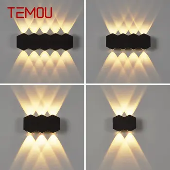 Настенный светильник TEMOU Креативный современный уличный водонепроницаемый светильник-бра, декоративный для домашнего коридора