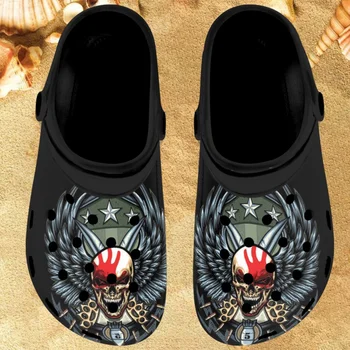 Необычные тапочки для взрослых Skull Warrior Xii Say, Черные женские слайды, Популярные сандалии, Болотные сапоги, Носимые Персонализированные подарки