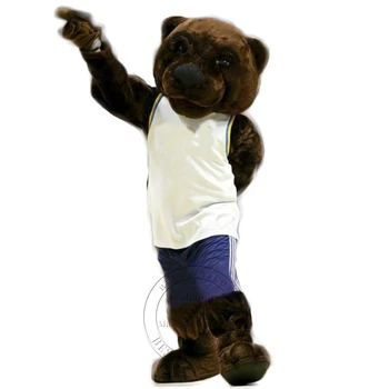 Новый взрослый костюм талисмана медведя-баскетболиста колледжа, маскарадный костюм талисмана средней школы на заказ