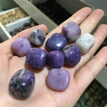 Оптовая Продажа Натуральных Целебных камней с фиолетовой слюдой, лепидолитовых кристаллов, Кварцевых камней для украшения