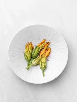 Орхидея керамическая тарелка для еды гостиничная коммерческая высококачественная тарелка для посуды домашний креативный ресторан чистая белая матовая декоративная посуда