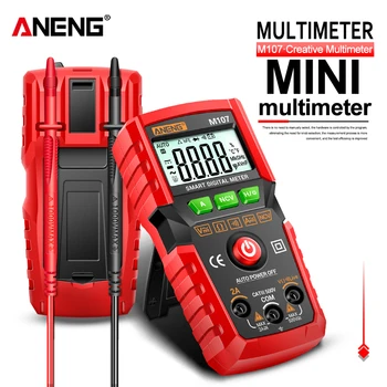 Профессиональный Цифровой Мультиметр ANENG M107 на 4000 Отсчетов Автоматический Тестер Digital Multimetre Testeur Electrique Mini Multímetro Test