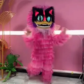 Розовый кот сценический танцевальный костюм клубный бар шоу певицы в ночном клубе танцевальные костюмы