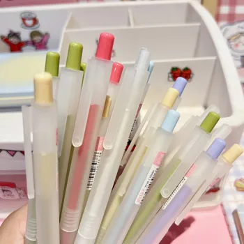 Ручка для прессования цвета чая с молоком, углеродная ручка с 0,5-дюймовой головкой, ручка для матовой воды, студенческие канцелярские принадлежности