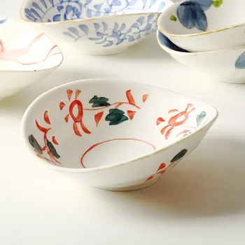 Ручная посуда керамической формы, Красивые Миски для японской кухни, Расписанные вручную Миски для холодных блюд, Нестандартные блюда, Гостиничная посуда