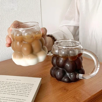 Стеклянная кофейная кружка объемом 350 мл, креативная чашка, стеклянные стаканы, кофейная посуда, красивые чайные кружки, пивная кружка, рюмка 글라스 бокалы для вина