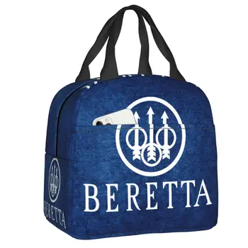 Сумка для ланча Beretta с термоизоляцией, женская сумка для любителей военного оружия, портативный ланч-бокс для пикника на открытом воздухе, многофункциональные сумки-тоут для еды