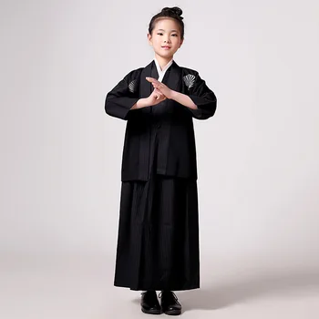 Традиционное Японское кимоно Юката для девочек и мальчиков с Оби, Винтажная вечерняя одежда для кулинарии, платье для сценического шоу, костюм для косплея