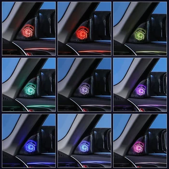 Центральная Панель Управления Светодиодной Крышкой BMW Серии G05 X5 G07 X7 Серии Передняя Задняя Дверь Светящаяся Крышка Отделка Подсветкой Комплект Звукового Сигнала Твитер Динамики
