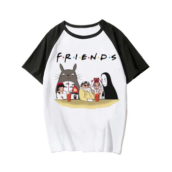 япония мультфильм аниме Футболка женская летняя дизайнерская футболка harajuku для девочек уличная одежда дизайнерская одежда y2k